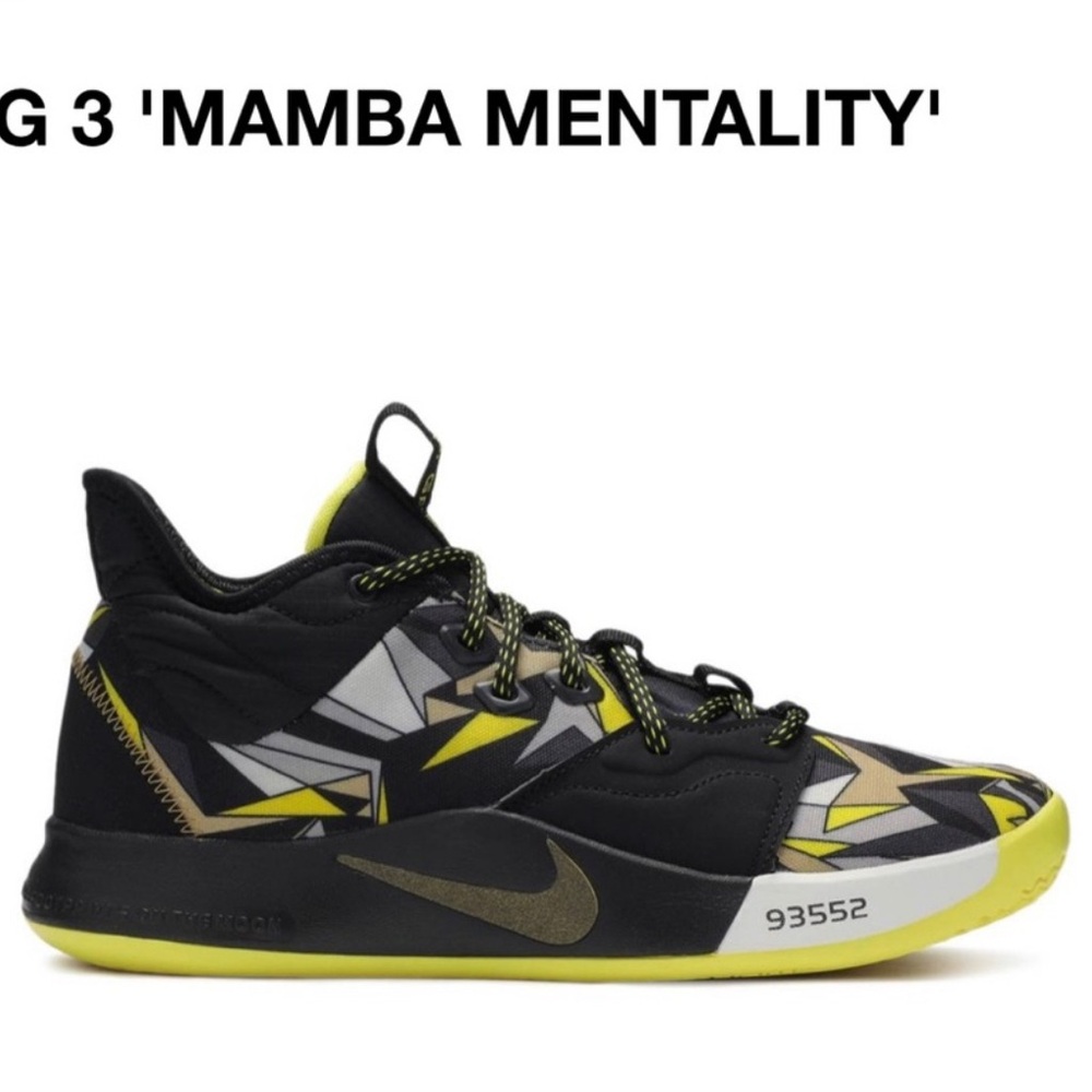 Nike PG 3 Black and Yellow Sneakers